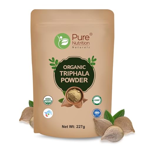 Pure Nutrition Organic Triphala Fruits Powder, 227g | Supports Healthy Digestion & Bowel Wellness | ...