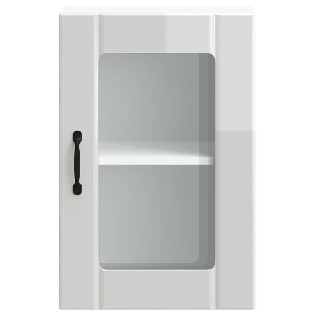 Genérico Armario Pared para Cocina Puerta Cristal Lucca Blanco Brillante,Mobiliario,Armarios y Almacenamiento,Armarios de Cocina,853769