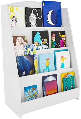 CLP Librería Escalonada Melfa De Madera I Estantería Expositora con Estantes I Mueble Infantil para Libros con 4 Niveles, Tamaño:60 cm