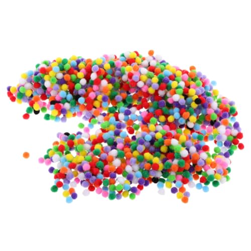 Pompones de 1cm peludos y multicolores para proyectos de decoración casera y hobbies