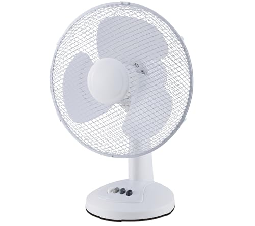 VENTILATEUR TABLE 30CM 3VIT BLANC