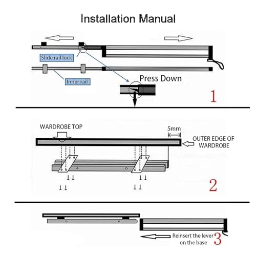 Cintre rétractable de 25 cm pour optimiser l'espace de votre garde-robe