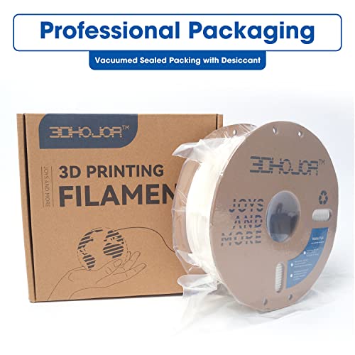 Image of 3DHoJor Matte PLA Filament 1.75mm, Upgrade 1kg Cardboard Spool PLA Filament 1.75 - PLA 3D Printing Filament, Print with Most 3D Printers Using 3D Filament(Matte White)