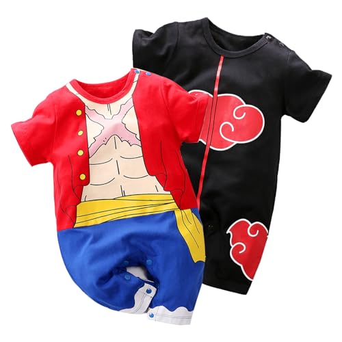 Image of YFYBaby Baby Boys' 2 Pack Short Sleeve Romper Toddler Cartoon Onesie Outfits