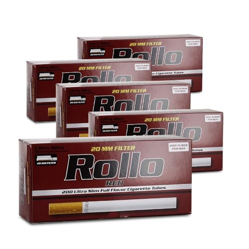 5 boites de 200 Tubes Ultra Slim rollo Red