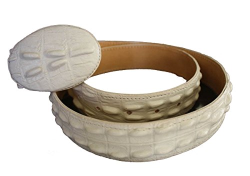 HEAVY DUTY COW HIDE EMBOSSED CROCODILE ALLIGATOR DESIGN LEATHER BELT2