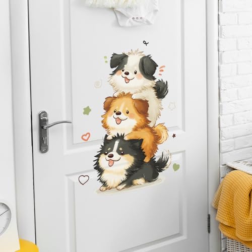 Vinilos decorativos perros adorables Achang Pegatinas de pared miniatura 5