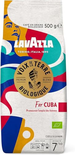 Lavazza, ¡Voix de la Terre! for Cuba, Café en Grains, Idéal pour les Machines à Café Automatiques, avec Notes de Chocolat et Fruits Secs, Arabica et...