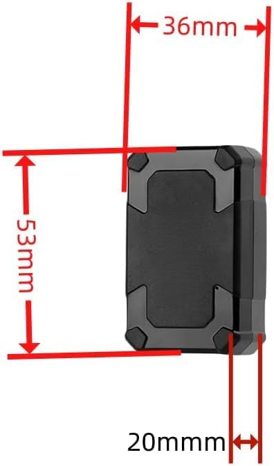 Diagram showing the dimensions of the LMHOME 4G GPS Tracker