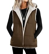 YUCOLEN Down Puffer Vest for Women Warm Winter Quilted Padded