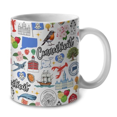 Lotacy Connecticut Symbols 11 oz Coffee Mug
