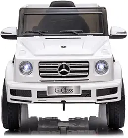Zippy Toys, Carro Elétrico Infantil Mercedes Benz G500 12V com Controle Remoto - Branco