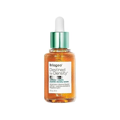 Briogeo Destined For Density MegaStrength+ Caffeine + Biotin Peptide Density Serum, Increases Hair Thickness and Density, Fast-Absorbing & Non-Greasy, Fragrance-Free, Vegan, Cruelty-Free, 1.5 fl oz Cover