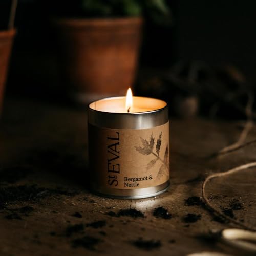 St. Eval Bergamot & Nettle Scented Tin Candle - Wax - Refreshing Fragrance - an Uplifting, Herbal Aroma with Bergamot Accord and Nettle Leaves - Made in Cornwall - Image 5