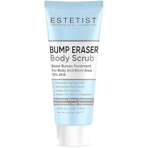 Estetist KP Bump Eraser Body Scrub - Keratosis Pilaris Treatment & Exfoliating Body Scrub for Ingrown Hair, Razor Bumps and Strawberry Legs for Women of All Skin Types, 10% AHA, Glycolic Acid Wash Cover