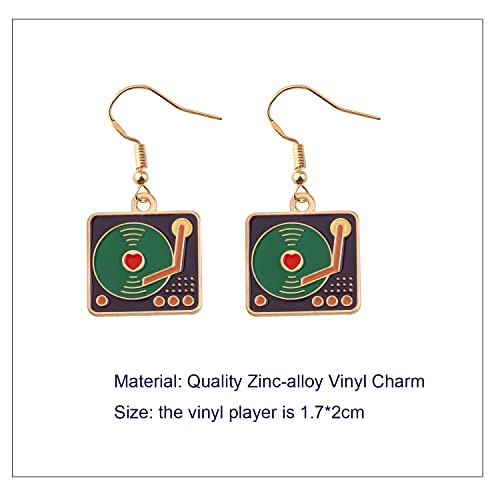 Image of Gzrlyf 2Pcs Vinyl Record Pins Suitcase Record Player Enamel Brooch Vinyl Lover Gifts for Collectors DJ Gifts Retro Music Gift