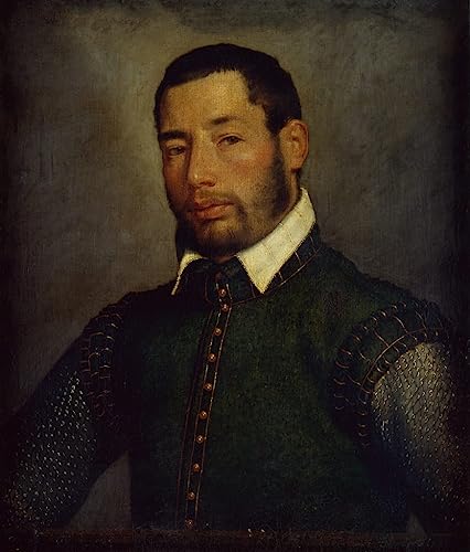 Art Tableau Portrait d'un gentilhomme en pourpoint vert pour salon élégant 60x90cm