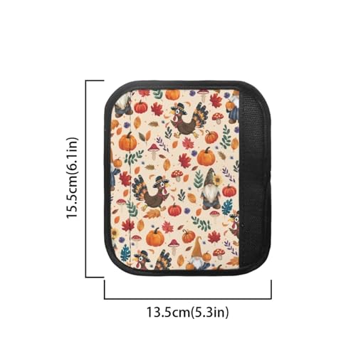 Image of Dreaweet Thanksgiving Turkey Refrigerator Door Handle Covers Set of 4 Autumn Fall Kitchen Decor Appliance Handle Covers Washable Universal Fit Fridge Microwave Oven Dishwasher
