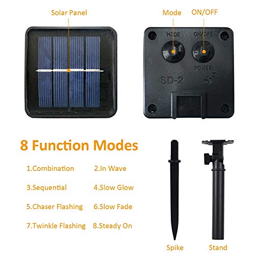 Boson Outdoor Solar Flower String Lights 2 Pk 50Led 30.6Ft 8 Modes Multicolor Fairy Cherry Blossom Sakura Waterproof Outdoor Decor Lights For Garden, Party, Wedding, Christmas Decor #TOP2