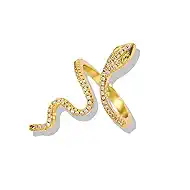 Snake Ring Adjustable Rings For Women Rhinestone Snake Rings