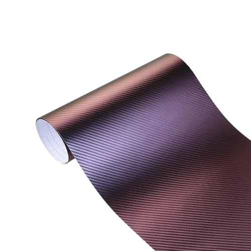 Vinilo Coche Pegatinas de vinilo de fibra de carbono for carrocería de coche, 30 x 100 cm, camaleón 3D, accesorios personalizados for el interior del coche Vinilo Fibra Carbono(Blue)