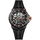 Ingersoll The Rigger 45 mm automatische Herrenuhr mit schwarzem Zifferblatt und schwarzem PU-Armband – I17902