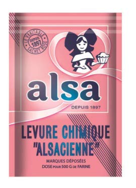 Levure chimique Alsa sachet 88g lot de 4 pour faire gonfler gâteau et cake