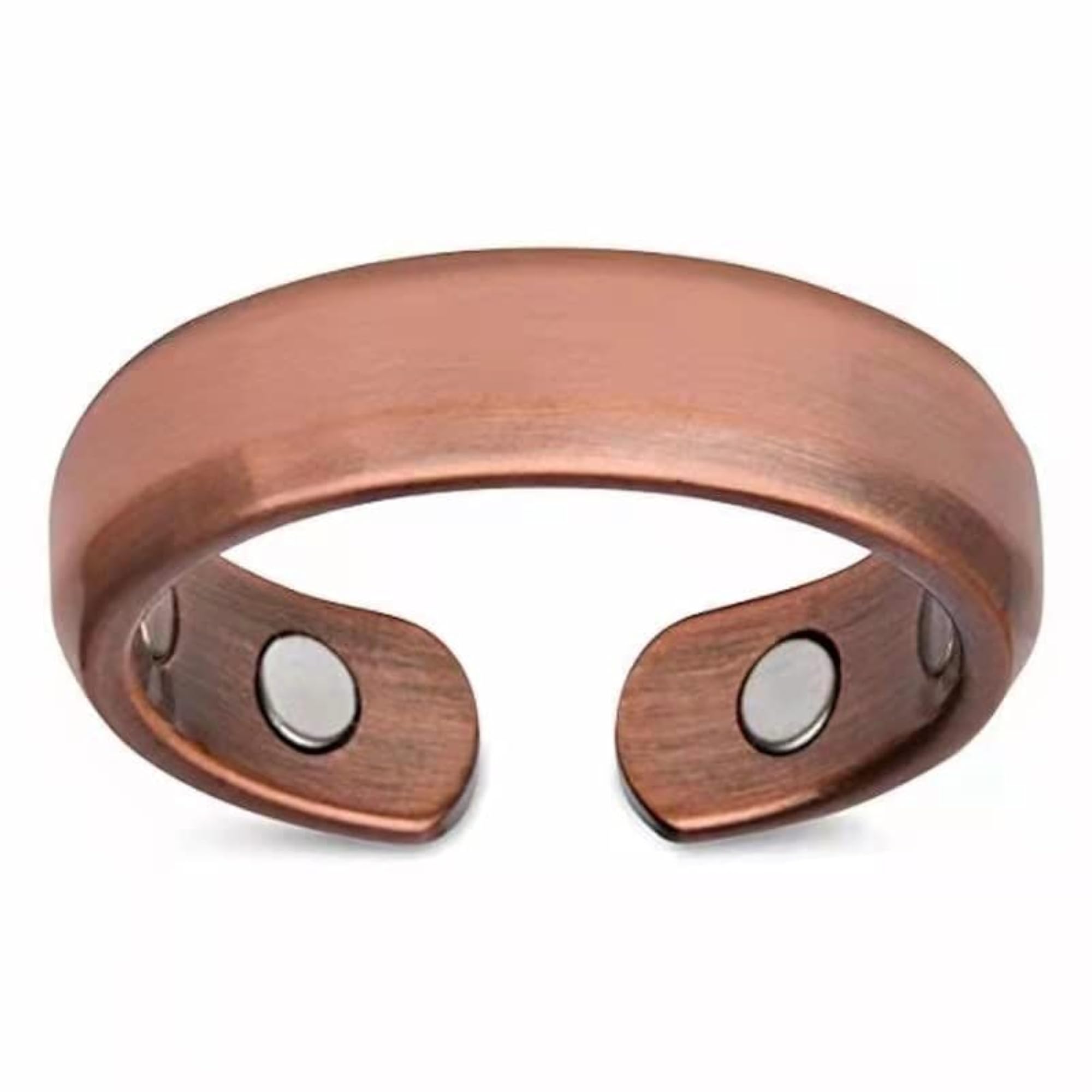 Adjustable Stylish Copper Magnetic Open Ring, Unisex
