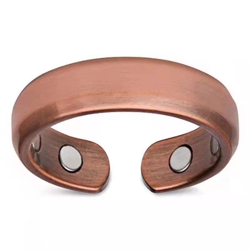 FULAIDA® Magnetic Open Ring | Adjustable Stylish Copper Ring for Men & Women | Design 3