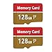 2 Pack Tarjeta de Memoria 128GB Alta Velocidad Tarjeta TF Memory Card para Cámaras,Teléfonos,Cámara de Tablero Inteligente,Tabletas