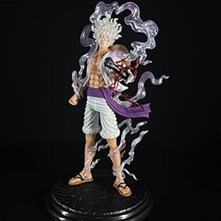 ZMOO One Piece Luffy Figure, 2022 Newest Standing Luffy PVC Figure Anime Model Action Figure Statue Doll Collectibles Toy Anime Decoration Ornaments Collection - 21CM, White