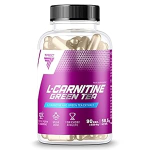 TREC Nutrition L-CARNITINE + Green Tea | Turn Fat into Energy | Weight Loss Metabolism Booster | 90 Capsules