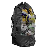DULING Mesh-Balltasche mit Riemen | Ausrüstungstaschen für Bälle - Aufbewahrungstasche für Sportgeräte mit Kordelzug für Strandsport, Basketball, Fußball, Verstellbarer Riemen