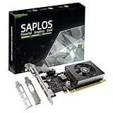 SAPLOS GT 730 4GB Graphics Card, Dual HDMI, DisplayPort, VGA, DDR3 64-bit, Low Profile Video Card PC, DirectX 12, Computer GPU, Low Power, PCI Express x8