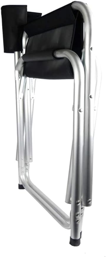Hyfive® Black Aluminium Directors Folding Chair With Arm Rest Camping, Fishing,Garden Chair