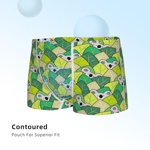 Boys' Cotton Boxer Brief Soft Underwear-Cartoon Koala Bear And Leaf4