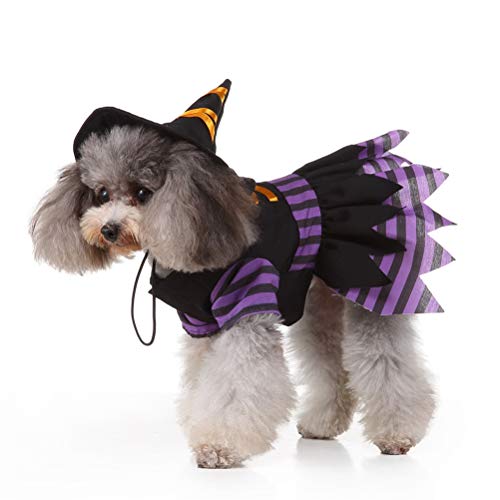 de animal de estimação engraçado de Halloween roupas de cosplay de bruxa criativa para perros pequeñ