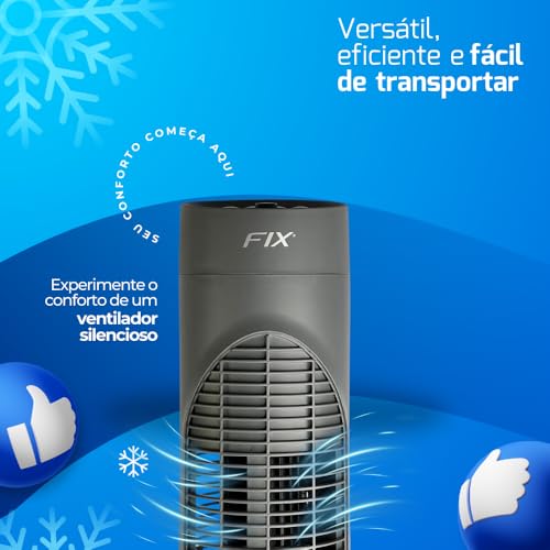 Ventilador de Torre 3 Níveis de Velocidade - Moderno Elegante Inovador Versátil Leve Super Silencios