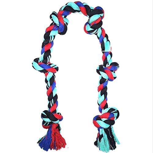 Dog Trust 6 Knots Cotton Rope Chew Toy 6 Knot for Medium to Adult Dogs 30 Inch Long – Extra Durable Indestructible Toy for Aggressive Chewers Pet (5 fit) Dog Trust 6 Knots Cotton Rope Chew Toy 6 Knot for Medium to Adult Dogs 30 Inch Long – Extra Durable Indestructible Toy for Aggressive Chewers Pet (5 fit)