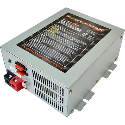 PowerMax RV Converter | 45 Amp | 12V Power Converter with Built-in 4 Stage Smart Battery Charger | 110Vac to 12Vdc | Lithium Compatible | Fully Adjustable Output from 13V to 16.5Vdc | PM4 45A Cover
