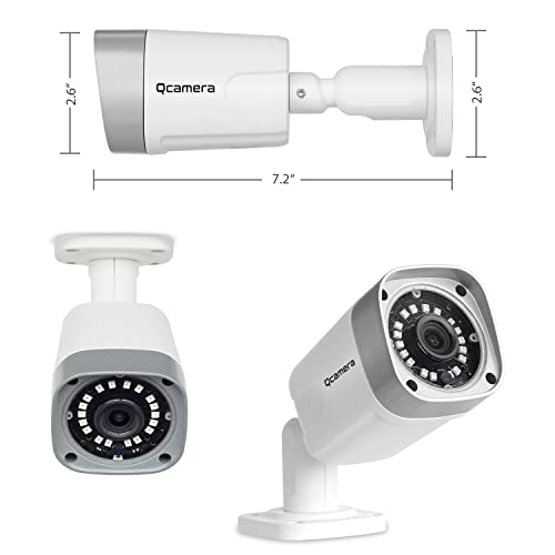 Q-Camera 5Mp Bullet 4-In-1 Tvi/Cvi/Ahd/Cvbs Analog Security Camera 1/2.5" Sensor 3.6Mm Lens Ir Cut 60Ft 18Leds Ir Night Vision Outdoor Indoor Cctv Surveillance Waterproof Camera #TOP2