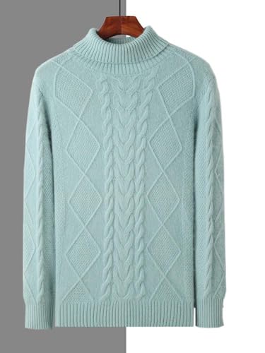 Men High Neck Cashmere Sweater Pullover Knitting Warm Casual Business Top3