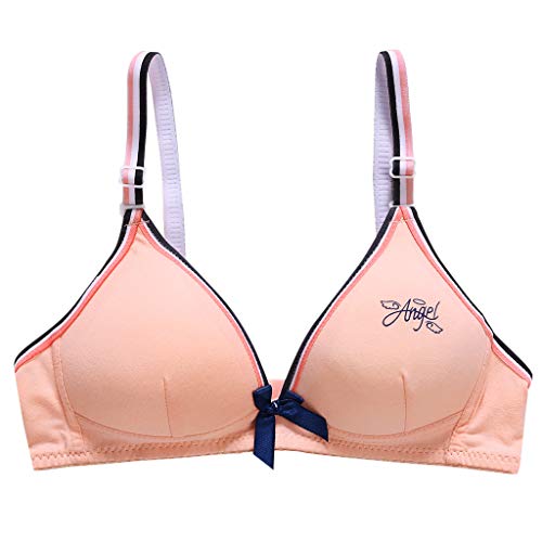 Meatyhjk - Sujetador de algodón con lazo para niñas adolescentes Small rosa