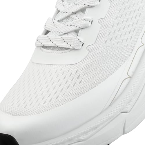 Image of Men's Slip on Walking Sneakers - Lightweight Running Shoes - Cushioned Comfort for Gym, Training, Tennis, Workout - Athletic Fashion - Black /Beige Size 6.5-13