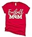 Custom Football Mom Glitter Shirt, Football Mom Shirt, Bling Football Mom Long Sleeve Short Sleeve Unisex Fit, Pick Your Colors