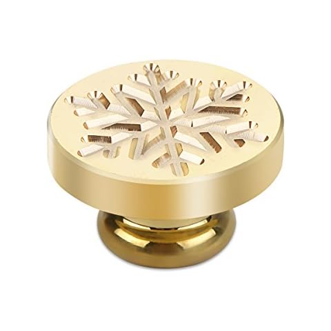 AOZBZ Wachssiegel Messing Stempelkopf Durchm. 2,5 cm Stempelkopf Schneemuster Cover