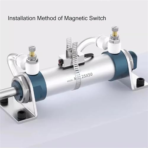 Vérin pneumatique double effet MAL 40mm haute précision tige 450mm - 6