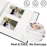 Vienrose Photo Album Self Adhesive Linen Cover Picture Album Scrapbook 20 Sheets 40 Pages 6 x 4 Photos Photobook Curve Geometric Pattern - Image 4