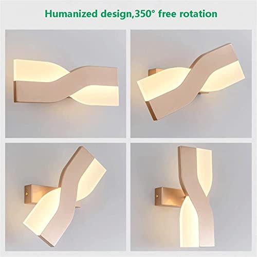 Luz de lectura de cabecera rotativa para dormitorios modernos 6