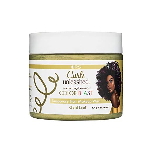 Curls Unleashed Color Blast Hair Wax, Temporary Curl Defining Wax, Gold Leaf, (6.0 oz)